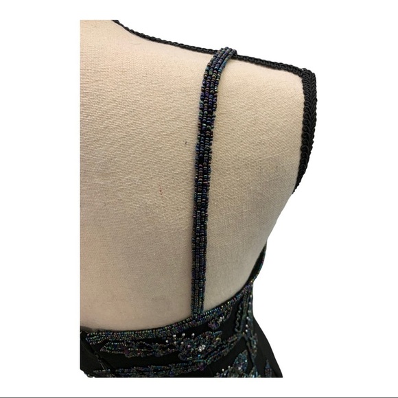 Vintage Scala Floral Beaded Sleeveless Maxi Dress - Picture 11 of 13